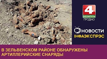 <b>Новости Гродно. 08.07.2024</b>. В Зельвенском районе обнаружены артиллерийские снаряды