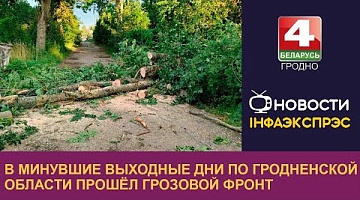 <b>Новости Гродно. 12.07.2024</b>. В минувшие выходные дни по Гродненской области прошёл грозовой фронт