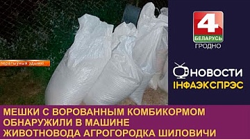 <b>Новости Гродно. 14.08.2024</b>. Мешки с ворованным комбикормом обнаружили в машине животновода агрогородка Шиловичи