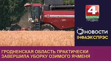 <b>Новости Гродно. 10.07.2024</b>. Гродненская область практически завершила уборку озимого ячменя