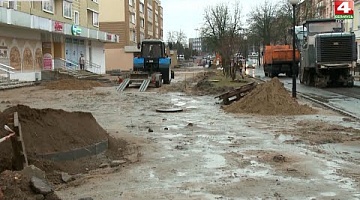<b>Новости Гродно. 21.02.2022</b>. Участок улицы Ожешко в Гродно закрыт на ремонт                  