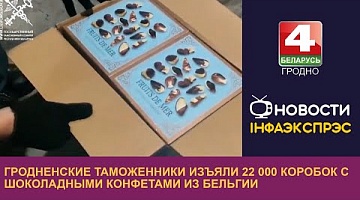 <b>Новости Гродно. 19.09.2023</b>. Гродненские таможенники изъяли 22 000 коробок с шоколадными конфетами из Бельгии