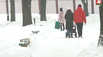 <b>Новости Гродно. 03.02.2021</b>. Снегопад вновь добавил работы гродненским коммунальникам            