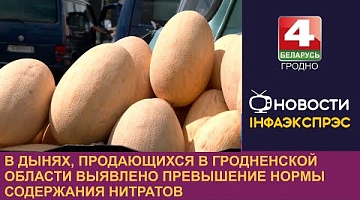 <b>Новости Гродно. 06.08.2024</b>. В дынях, продающихся в Гродненской области выявлено превышение нормы содержания нитратов